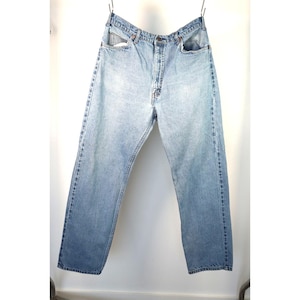 Vintage Levi&#39;s 505 Orange Tab Straight Leg Denim Jeans Blue 39x31