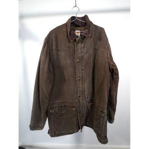 vintage Carhartt C52 CHT - Manteau Ranch doublé de couverture Marron XL Homme