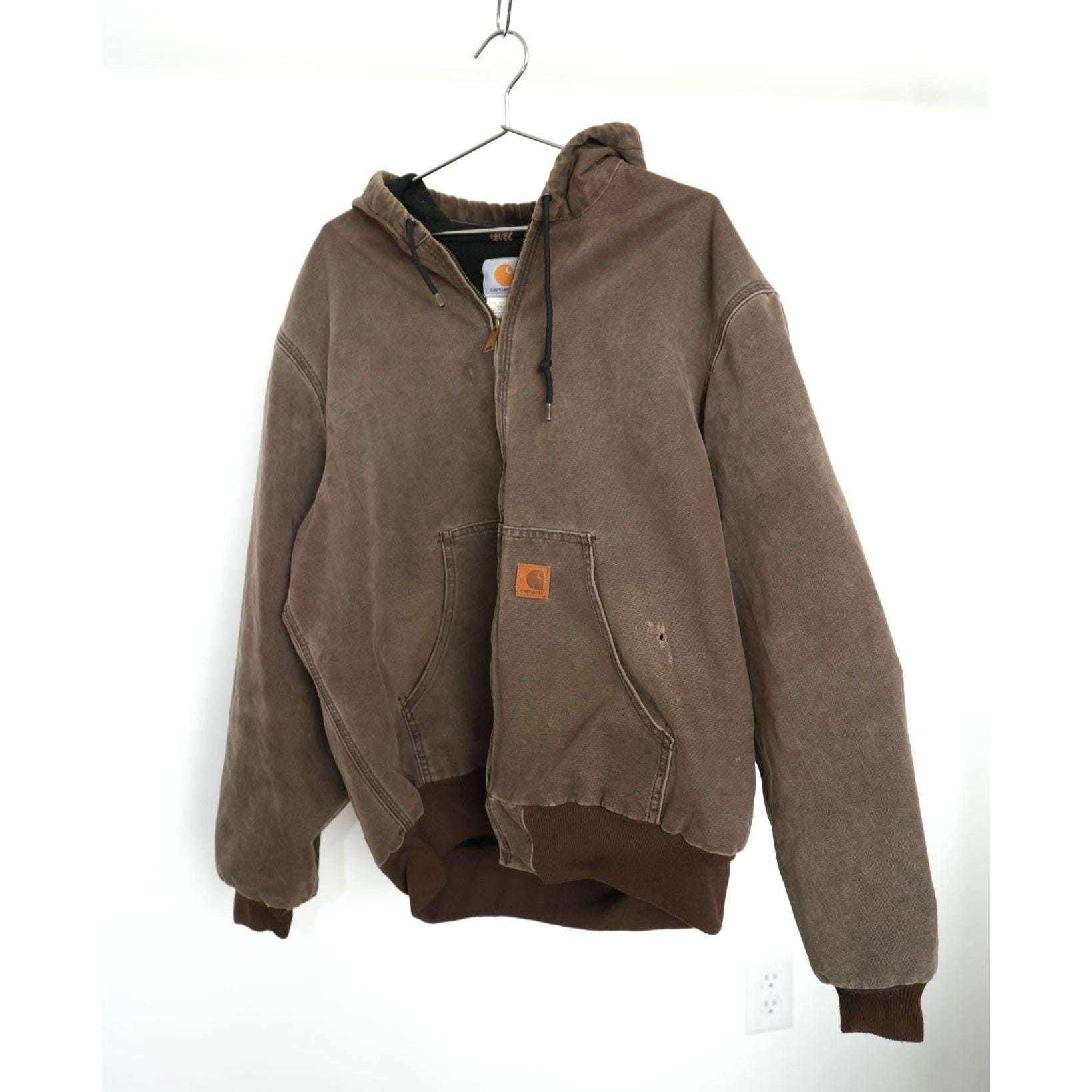 Carhartt アクティブジャケット j25 CHT ブラウン Vintage Faded Carhartt Active Jacket J25 CHT Chestnut Brown