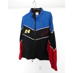 Vintage Nutmeg Mills Jeff Gordon #24 Full Zip Windbreaker Jacket Large Men's