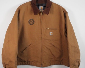 Buy Vintage Carhartt Blanket Lined USA J141 Detroit Jacket Brown