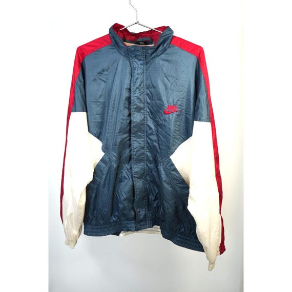 ジャケット・アウター 90s old nike nylon blouson jacket tech Vintage 90s Nike Swoosh Logo Nylon Track Jacket Mens Size M