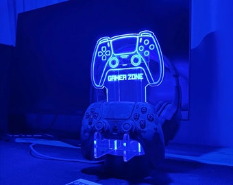 Custom Ps Controller Holder Stand, PS/XBOX Game Console Joystick Stand,LED Controller Holder,Gaming Station,Rgb Headset Holder,xmas Gift