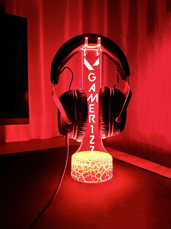 Valorant Personalized Headphone Stand,Gamer Gift,Gamer Desk Accessory,Headphone Holder,Gaming Setup,Desk Organizer for Gamers,XMas Gifts