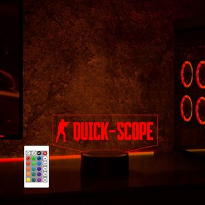 Personalized FPS Classic Night Light with Gamertag,CSGO Gift for Streamers,Cs2 Led Lamp,Gamer birthday gift,Christmas Gift,Counter Strike image 4