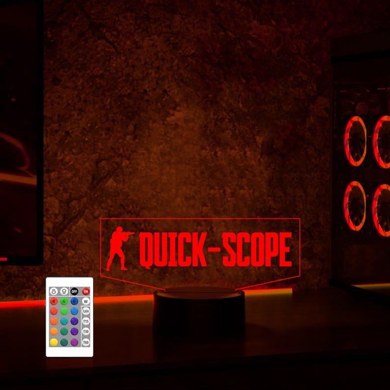 Personalized FPS Classic Night Light with Gamertag,CSGO Gift for Streamers,Cs2 Led Lamp,Gamer birthday gift,Christmas Gift,Counter Strike image 4
