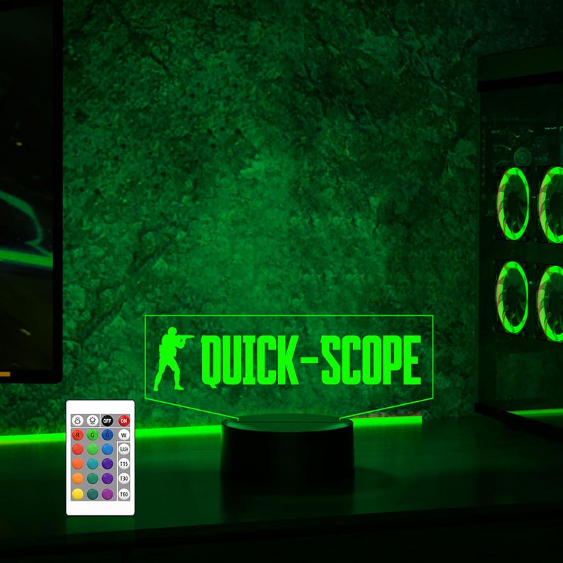 Personalized FPS Classic Night Light with Gamertag,CSGO Gift for Streamers,Cs2 Led Lamp,Gamer birthday gift,Christmas Gift,Counter Strike image 6