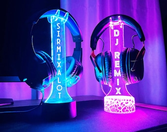 Gaming Headset Stand, Gamer Desk Accessory, Headphone Holder, Gaming Setup Stand, Headset Display Rack, Desk Organizer for Gamers