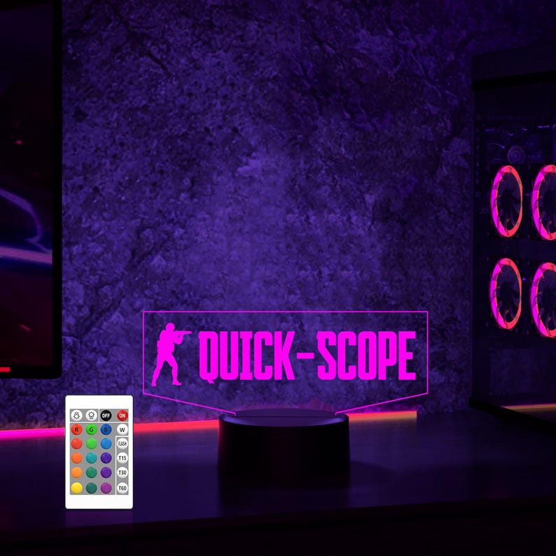 Personalized FPS Classic Night Light with Gamertag,CSGO Gift for Streamers,Cs2 Led Lamp,Gamer birthday gift,Christmas Gift,Counter Strike image 7