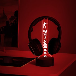 CS2 Personalisierter Kopfhörerständer,CSGO Gamer Geschenk,Counter Strike Kopfhörerhalter,Gaming Einrichtungsständer,Organizer für Gamer,XMas Geschenk Bild 4
