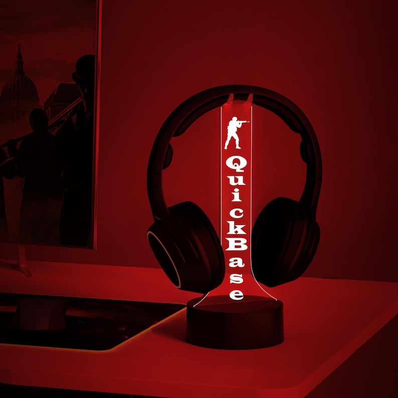 CS2 Personalisierter Kopfhörerständer,CSGO Gamer Geschenk,Counter Strike Kopfhörerhalter,Gaming Einrichtungsständer,Organizer für Gamer,XMas Geschenk Bild 4