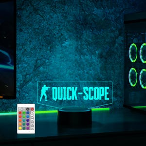 Personalized FPS Classic Night Light with Gamertag,CSGO Gift for Streamers,Cs2 Led Lamp,Gamer birthday gift,Christmas Gift,Counter Strike image 3