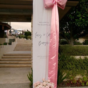 Wedding Linen Welcome Sign