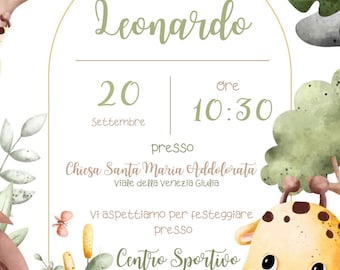 Customizable Digital Invitation - Baptism