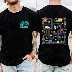 Tired Dads Club Comfort Color Shirt, Racing Shirt for Dad,Race On Dad&#39;s T-shirt,Mat Road On Dad Shirt,Fathers Day Gift,Car Race Track Shirt