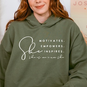 Motivates, empowers, Boho Inspirational Sweatshirt, Positive Affirmations Shirt, Kindness Shirt, Hustle Shirt, Entrepreneur , Empowered