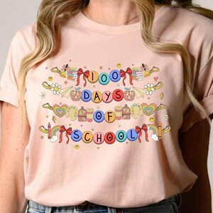Maglietta 100 giorni di scuola, Felpa con cappuccio 100 giorni di scuola, Maglietta della scuola, Felpa della scuola, Felpa con cappuccio della scuola, Regalo per il ritorno a scuola, Regalo per insegnanti