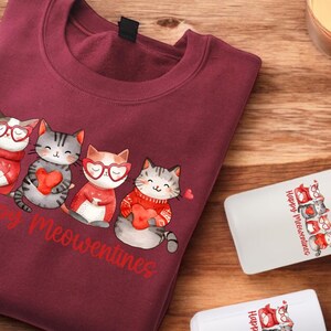 Cute Cat ValentineBundle, Cat Lover Valentine Sweater, Valentines Day Gift for Her, Funny Valentine Day Shirt, Valentine&#39;s Day Gift
