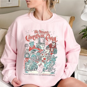 Retro 90s Muppet Christmas Carol Sweatshirt | Kermit, Gonzo & Miss Piggy Xmas Tee | Mickey&#39;s Very Merry Christmas Party 2024