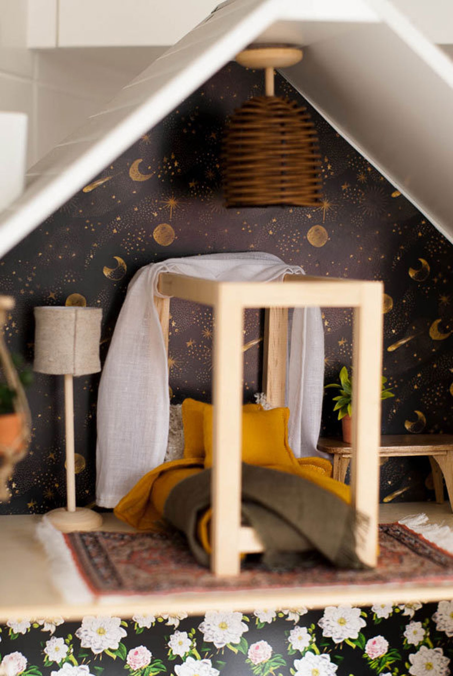 Printable PDF Modern Dollhouse Wallpaper Celestial Design - Etsy Australia