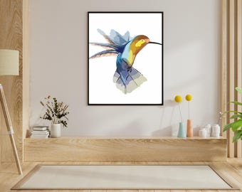 Arte mural de pájaros imprimible: decoración digital moderna, impresiones coloridas de pájaros para el hogar y la oficina, ideas únicas para decorar paredes.