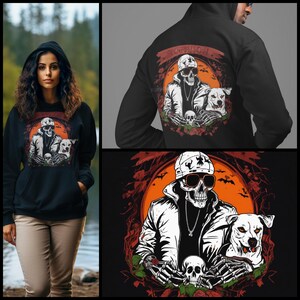 Scary Halloween SVG | Cute Skeleton and Gothic Skull Clipart for Funny Skull Shirts | Boho Tattoo Design & Streetwear Graphic