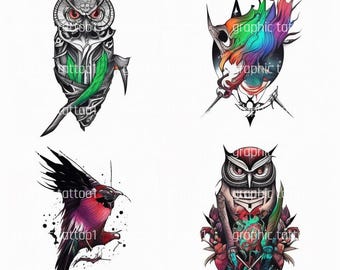 Tattoo Design - Unique High Resolution PNG File Download on White Background, Digital Artwork for Tattoos & Body Art