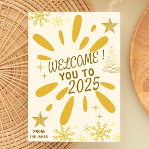 Willkommen im Zukunft Karten-Set | 2025 Neujahrsfest Sortiment | Moderne Grüße für Freunde & Familie