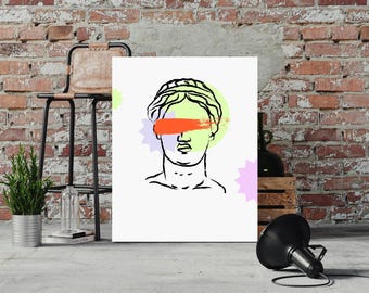Neon Colorful Wall Art | Modern Bright Digital Download | Vibrant Home Decor Print for Stylish Living Space