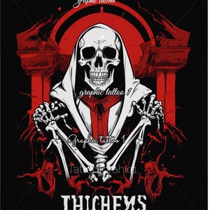 Gothic Skull Tattoo Art and PNG Bundle | Halloween , Boho, Funny Skeleton Clipart Digital Download | Unique Streetwear and T-Shirt Design