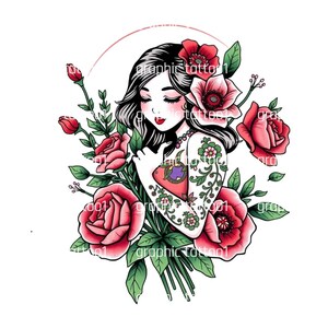 Dark Gothic Skull and Heart Tattoo SVG | Printable PNG and SVG Files | Alternative Fashion Design | Instant Digital Download
