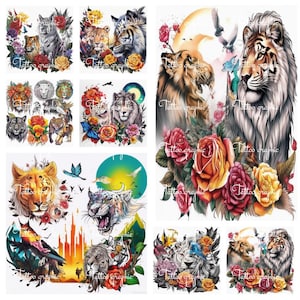 Temporary Body Art - Vibrant Nature Tattoos for Waist, Arm & Body, Unique Digital Download for Nature Lovers