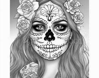 60 Unique Sugar Skull Girl Coloring Pages - Engaging Printables for Kids & Adults!