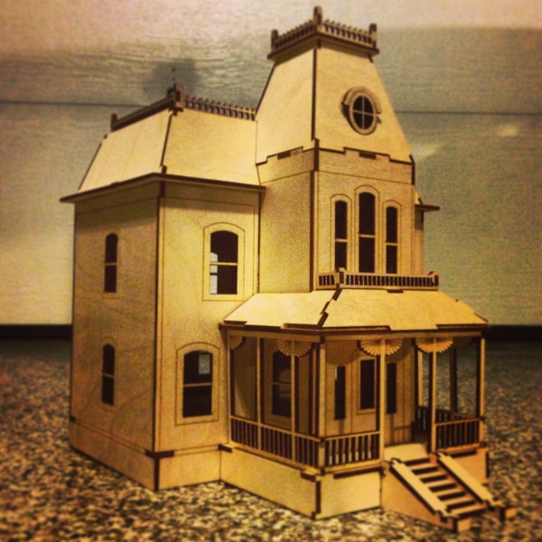 Bates Motel Haunted House Laser-Cut Wooden Model Kit