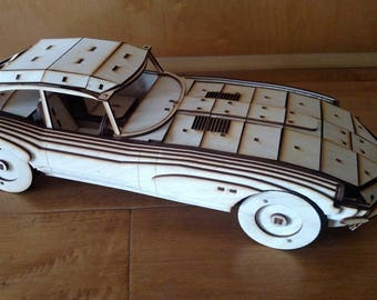 Jaguar E-Type Wooden Model Kit