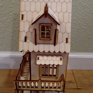 1/4 inch scale Victorian Gingerbread Dollhouse Kit image 3
