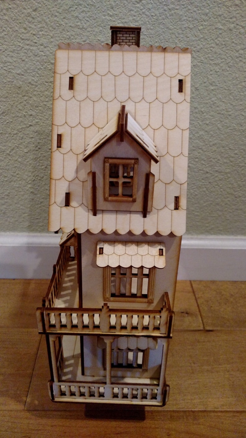 1/4 inch scale Victorian Gingerbread Dollhouse Kit image 3