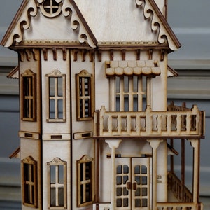 1/4 inch scale Victorian Gingerbread Dollhouse Kit image 5