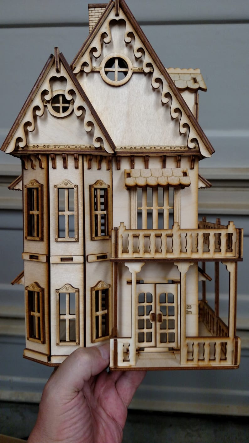 1/4 inch scale Victorian Gingerbread Dollhouse Kit image 5