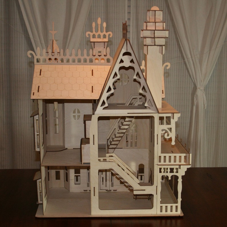 Large Victorian Dollhouse Kit Etsy