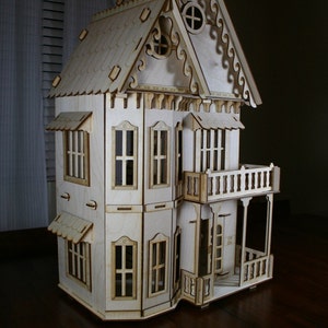 Victorian Gingerbread Dollhouse Baltic Birch Plywood Kit image 4