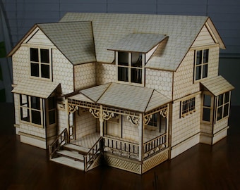 Crockett Victorian Dollhouse Kit 1/2" Scale