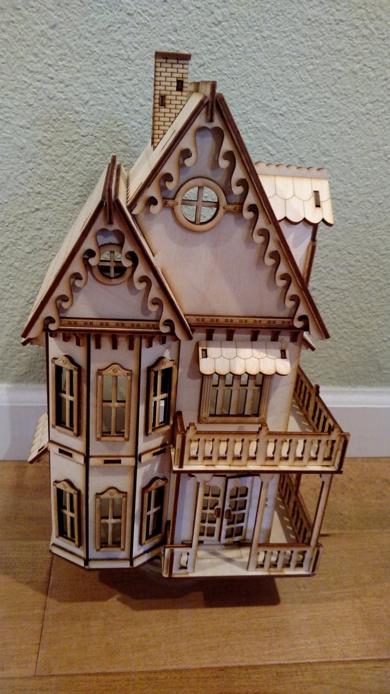 1/4 inch scale Victorian Gingerbread Dollhouse Kit image 1