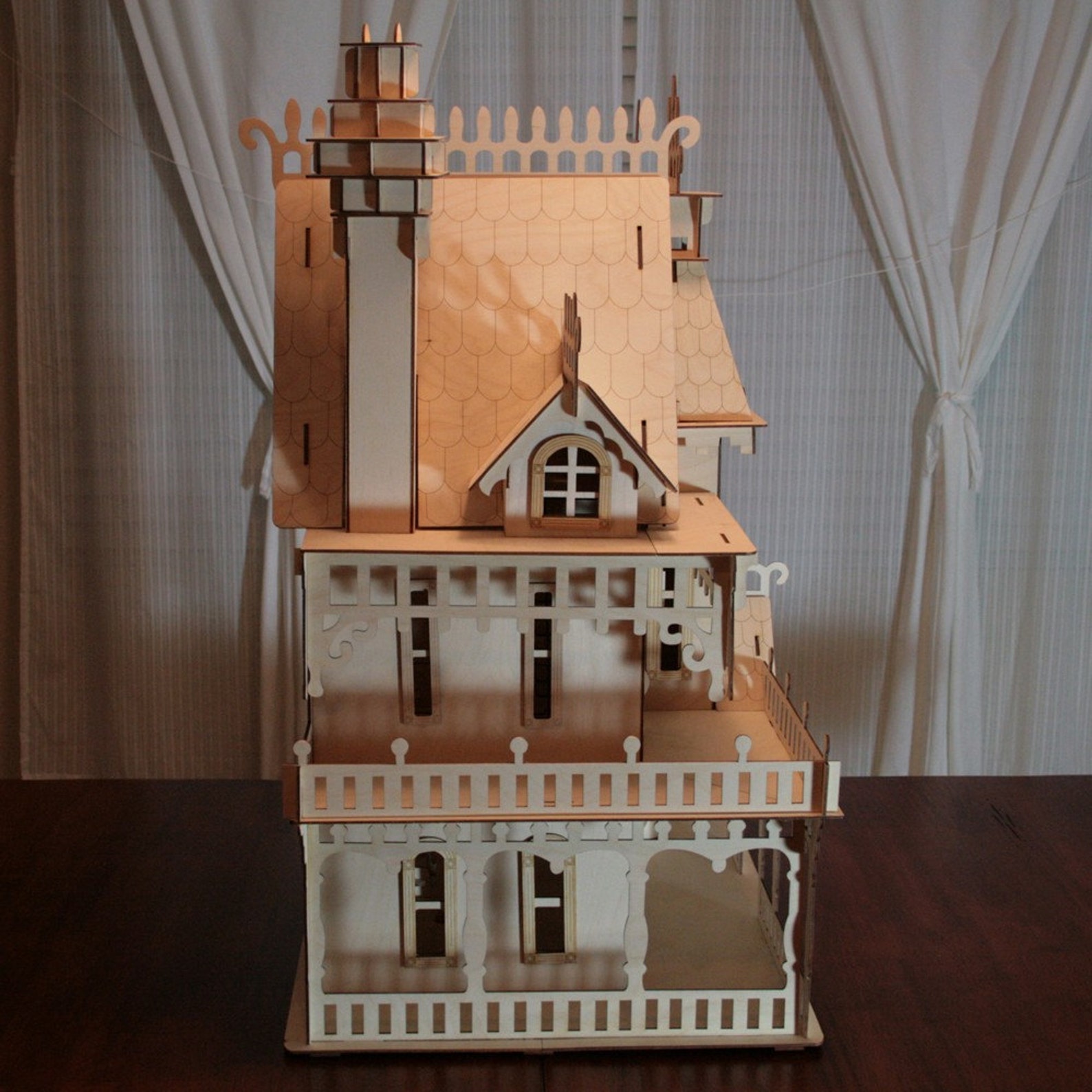Large Victorian Dollhouse Kit Etsy
