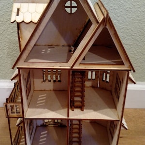 1/4 inch scale Victorian Gingerbread Dollhouse Kit image 2