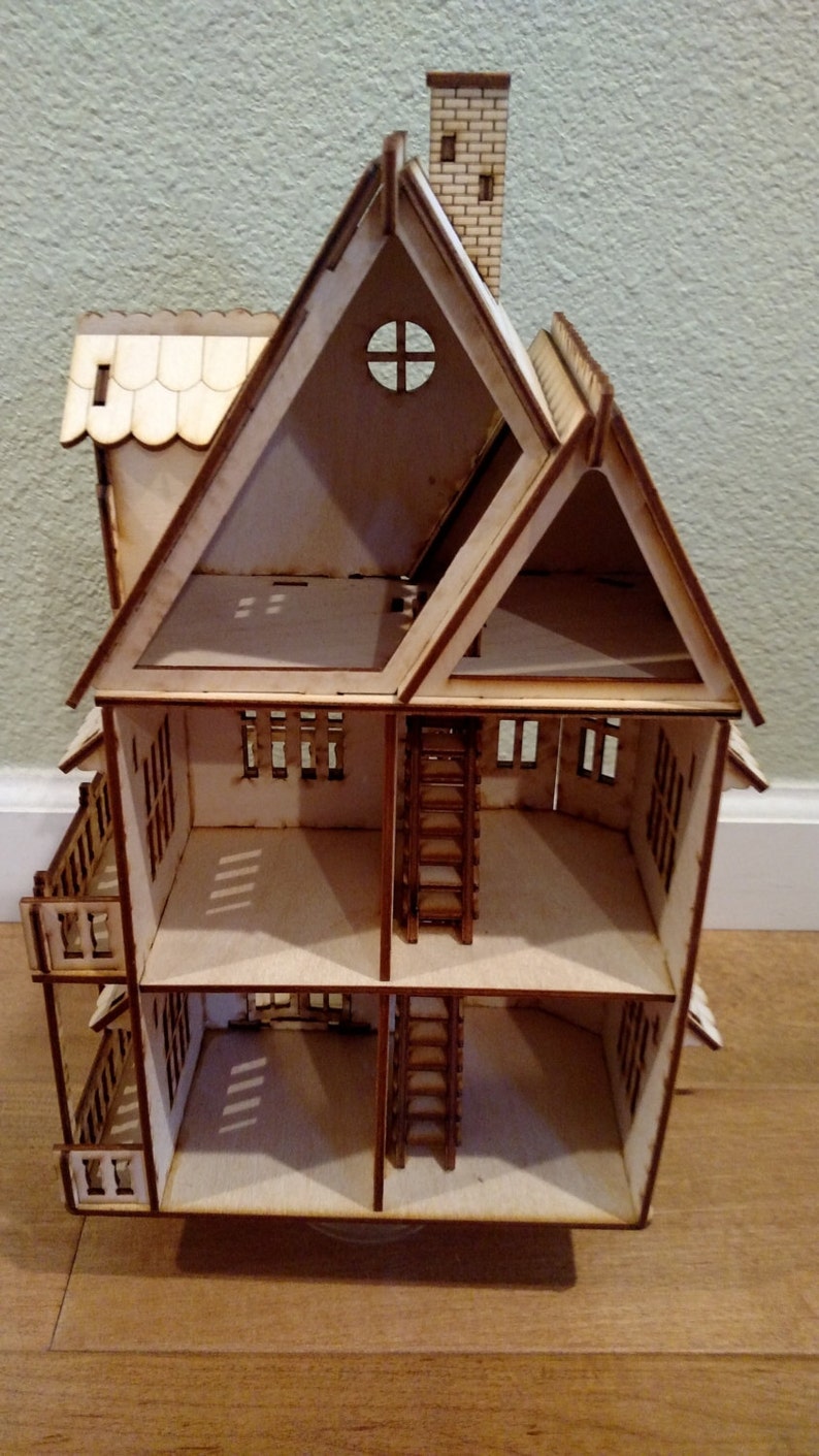 1/4 inch scale Victorian Gingerbread Dollhouse Kit image 2