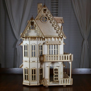 Victorian Gingerbread Dollhouse Baltic Birch Plywood Kit