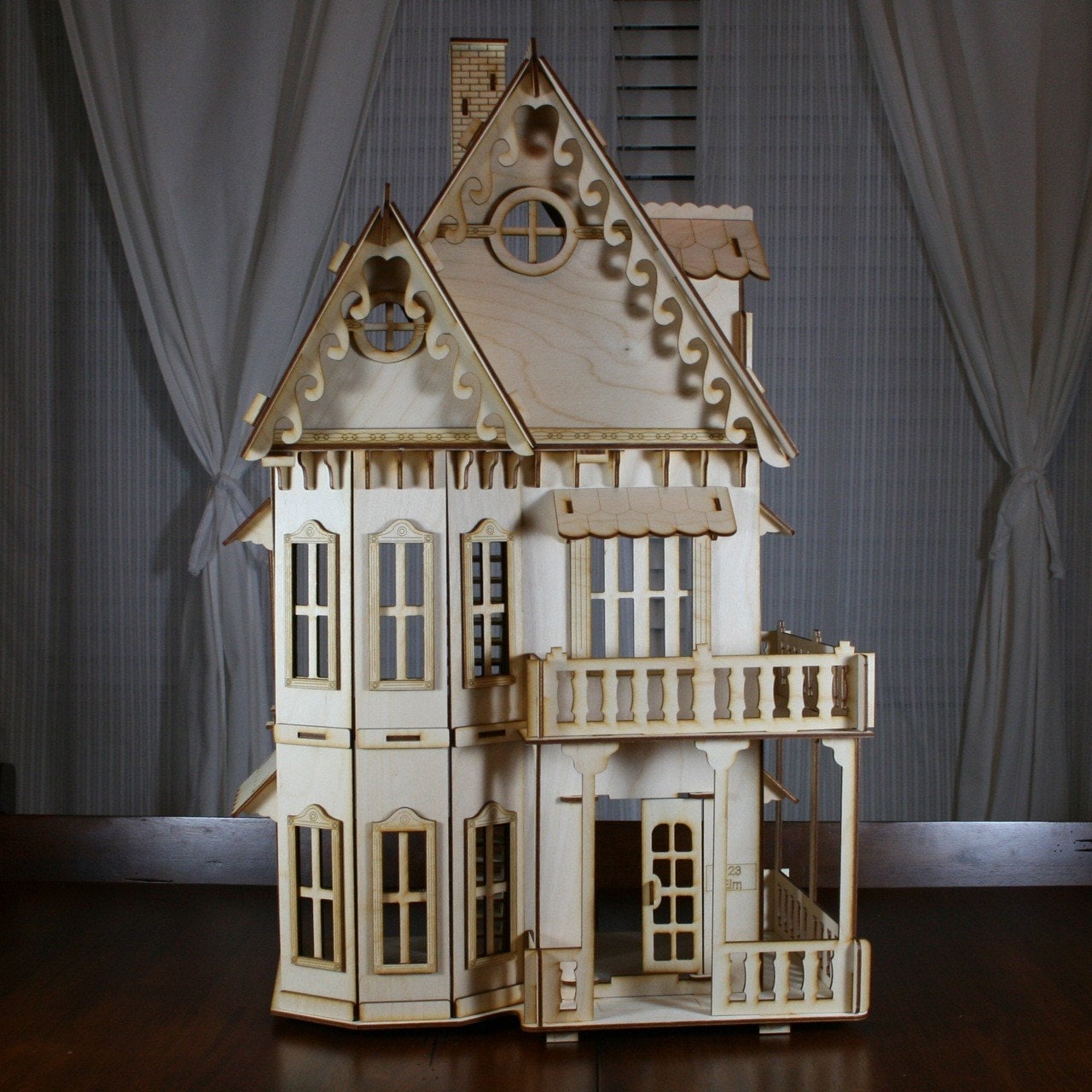 Victorian Gingerbread Dollhouse Baltic Birch Plywood Kit Etsy