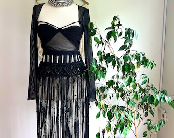 Macrame skirt,Festival outfit,Beach outfit , Bohemian skirt,Beach dress,Macrame dress,Gift for her ,Rave beach,Handmade Macrame Skirt