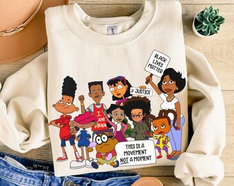 Black Lives Matter Cartoon Characters T-shirt: Black History Pride